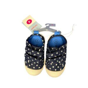 NWT Toddler Parker Sneakers - Cat & Jack Navy Blue Polka Dot 5T Shoes